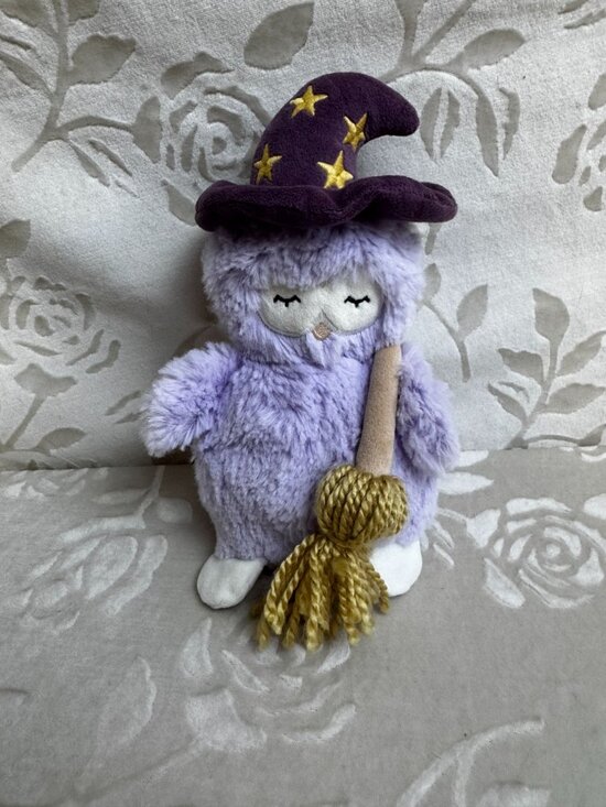 Slumberkins Other - Slumberkins 8" Plush Purple Owl Witch With Hat & Broom Soft & Adorable 250402